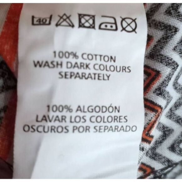 ATMOSPHERE BLACK & WHITE W/ ORANGE STRIPE STRAPLESS DRESS SZ.8 EUC. - Picture 7 of 7